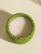 Свеча в подсвечнике вулканическом «Лава», зелёная, 8.5×8.5×7.5 см - Фото 5