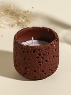 Свеча в подсвечнике вулканическом «Лава», терракот, 8.5×8.5×7.5 см - Фото 2