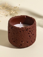 Свеча в подсвечнике вулканическом «Лава», терракот, 8.5×8.5×7.5 см 10914028