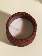 Свеча в подсвечнике вулканическом «Лава», терракот, 8.5×8.5×7.5 см 10914028