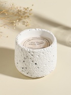 Свеча в подсвечнике вулканическом «Лава», белая, 8.5×8.5×7.5 см 10914031