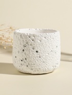 Свеча в подсвечнике вулканическом «Лава», белая, 8.5×8.5×7.5 см 10914031