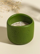 Свеча в подсвечнике вулканическом «Изгиб», зелёная, 8.3×8.5×7 см 10914032