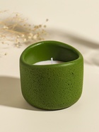 Свеча в подсвечнике вулканическом «Изгиб», зелёная, 8.3×8.5×7 см 10914032