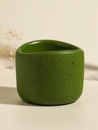 Свеча в подсвечнике вулканическом «Изгиб», зелёная, 8.3×8.5×7 см 10914032