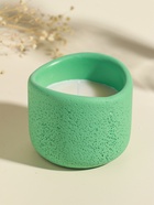 Свеча в подсвечнике вулканическом «Изгиб», мятная, 8.3×8.5×7 см 10914033