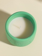 Свеча в подсвечнике вулканическом «Изгиб», мятная, 8.3×8.5×7 см 10914033