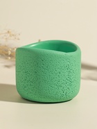 Свеча в подсвечнике вулканическом «Изгиб», мятная, 8.3×8.5×7 см 10914033