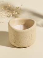 Свеча в подсвечнике вулканическом «Изгиб», белая, 8.3×8.5×7 см 10914034