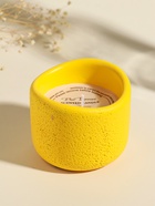 Свеча в подсвечнике вулканическом «Изгиб», жёлтая, 8.3×8.5×7 см 10914035