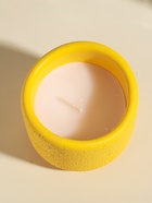 Свеча в подсвечнике вулканическом «Изгиб», жёлтая, 8.3×8.5×7 см 10914035