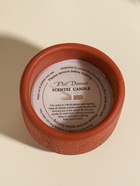 Свеча в подсвечнике вулканическом «Изгиб», персиковая, 8.3×8.5×7 см - Фото 3