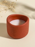 Свеча в подсвечнике вулканическом «Изгиб», персиковая, 8.3×8.5×7 см - Фото 4