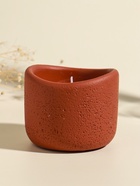 Свеча в подсвечнике вулканическом «Изгиб», персиковая, 8.3×8.5×7 см 10914036