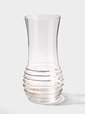 Ваза «Сигрид», 25×10.5 см, стекло, прозрачно-золотая