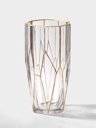 Ваза «Ронья» 23×11.5 см, стекло, прозрачно-золотая 10933761