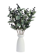 Цветы искусственные «Ветка ягодная», h=57 см, синие - Фото 14