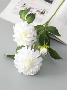 Цветы искусственные «Хризантема Бранхил черри», d=9 см, h=49 см, белые  (артикул 10935329)  большой выбор товаров оптом и в розницу по низким ценам с доставкой