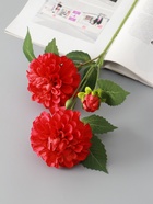 Цветы искусственные «Хризантема Бранхил черри», d=9 см, h=49 см, красные  (артикул 10935332)  большой выбор товаров оптом и в розницу по низким ценам с доставкой