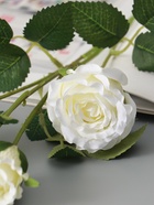 Цветы искусственные «Роза Августина галант», d=6 см, h=55 см, белые - фото 65465605