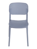 Стул пластиковый, с перфорацией, цвет графит 10942722
