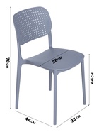 Стул пластиковый, с перфорацией, цвет графит - Фото 2