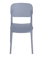 Стул пластиковый, с перфорацией, цвет графит - Фото 3