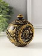 Шкатулка для украшений «Флоренция» 10×9 см, гипс, старое золото 10970258