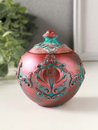 Шкатулка "Флоренция" 10х9 см, гипс, окисленная медь 10970259