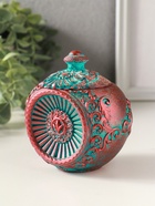 Шкатулка для украшений «Флоренция», с крышкой, гипс, 10×9 см, окисленная медь - Фото 4