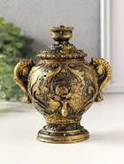 Шкатулка для украшений «Самовар» 10×12×8 см, гипс, состаренное золото 10970261