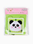 Вышивка по фетру "Панда", 20,5*20,5 см, цвет зеленый 10939775