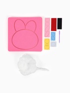 Вышивка по фетру "Зайка", 20,5*20,5 см, цвет розовый 10939776