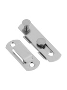 Шпингалет накладной ТУНДРА, прямой, 70 мм, цвет хром 10941701