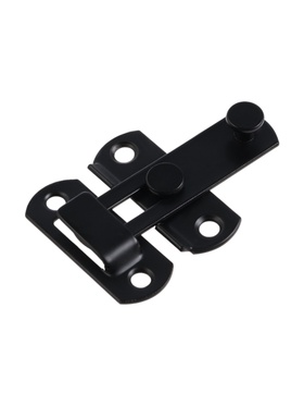 Шпингалет накладной ТУНДРА, прямой, 70 мм, черный