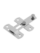 Шпингалет накладной ТУНДРА, прямой, 100 мм, цвет хром 10941703