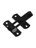 Шпингалет накладной ТУНДРА, прямой, 100 мм, черный 10941704