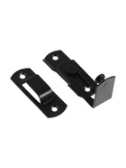 Шпингалет накладной ТУНДРА, угловой, 60×43 мм, черный 10941708