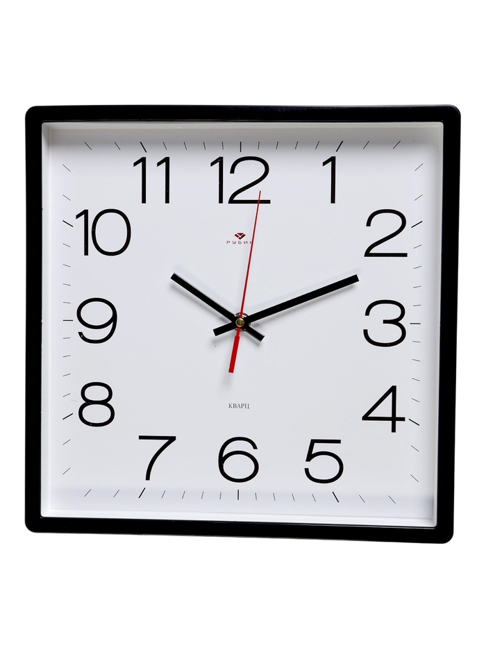 УЦЕНКА Часы настенные интерьерные, бесшумные, 30×30 см, чёрные - Фото 1
