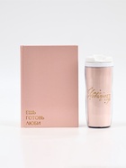 Набор: Книга для записи рецептов А5, 80 л и термостакан 350 мл  "Ешь, готовь, люби" 10871278