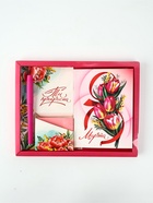 Подарочный набор: ежедневник А6, блок с липким слоем, ручка "С 8 Марта" - фото 65465772