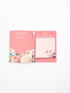 Подарочный набор, блок бумаги 30 л., ручка синяя паста 1.0 мм, наклейки 5 шт. «С 8 Марта»  (артикул 10902183)  большой выбор товаров оптом и в розницу по низким ценам с доставкой