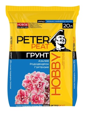 Грунт для Азалий, Рододендронов, Гортензий PETER PEAT, линия «Хобби», 20 л