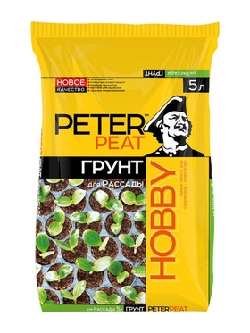 Грунт для Рассады PETER PEAT, линия «Хобби», 5 л