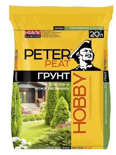 Грунт для Туи и Можжевельника PETER PEAT, линия «Хобби», 20 л