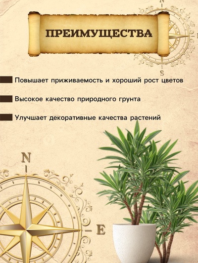 Грунт для Юкки и Драцены PETER PEAT, линия «Хобби», 2.5 л