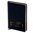 УЦЕНКА Ежедневник недатированный Calligrata. Nebraska, А5, 136 листов, в линейку, кожзам, золотой срез, синий - Фото 1