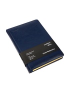 УЦЕНКА Ежедневник недатированный Calligrata. Nebraska, А5, 136 листов, в линейку, кожзам, золотой срез, синий - Фото 4