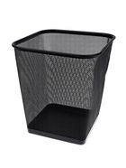 УЦЕНКА Корзина для бумаг, сетка, металл, квадратная, черная 17 литров - Фото 3