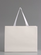 Пакет подарочный горизонтальный «Белый», 32×25×11 см 10919592